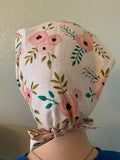 Pink Floral Scrub Hat- Style 1