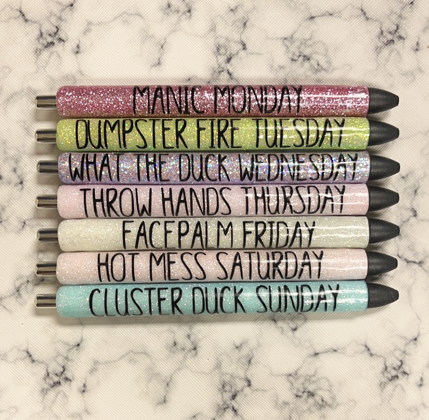 Days of the Week Pens, Pens for Everyday 