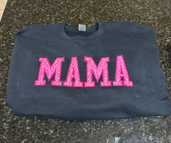 MAMA Embroidery Long Sleeve T-Shirt