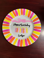 Birthday Plate with Candles