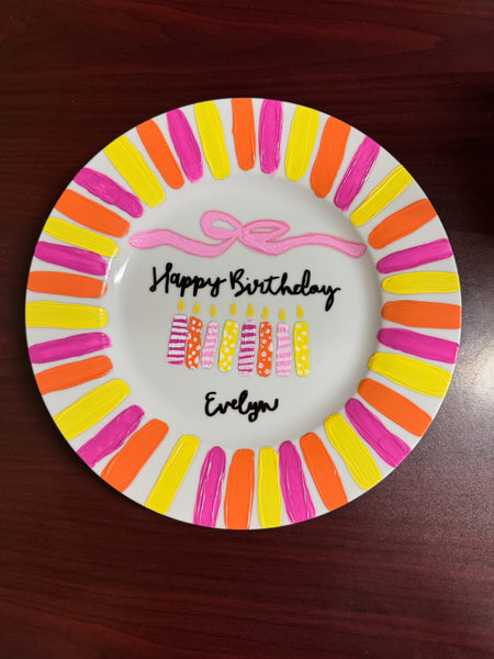 Birthday Plate with Candles