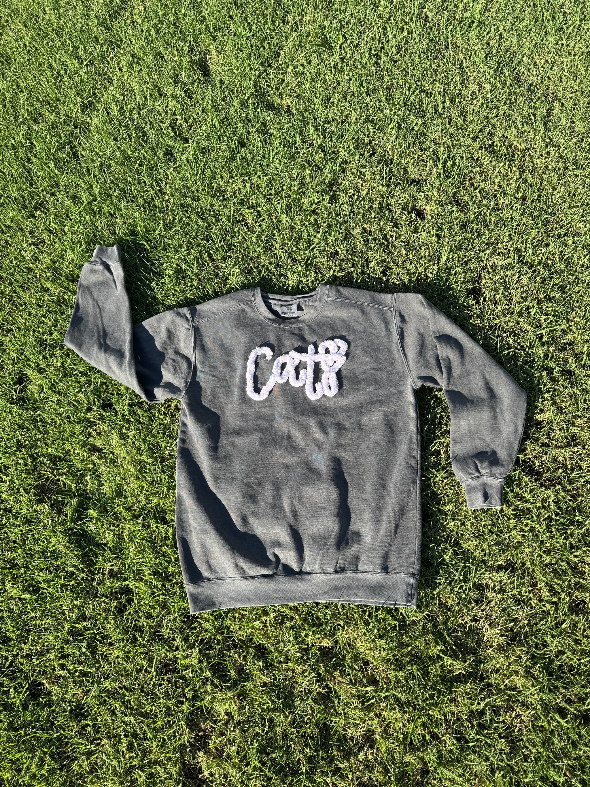 Cats Yarn Embroidery Sweatshirt – Brooklyn's Boutique