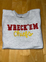 Wreck’Em Chiefs Embroidery Long Sleeve T-Shirt