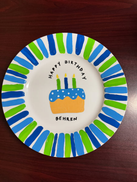 Birthday Plate with Cake