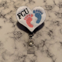 FCU Baby Feet Heart-White