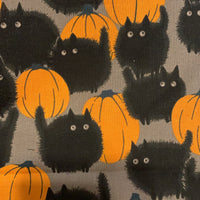 Cats With Orange Pumpkins Scrub Hat- Style 1