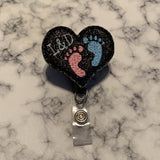 L&D Baby Feet Heart-Black