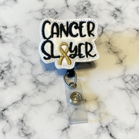 Cancer Slayer-Gold Awareness Ribbon