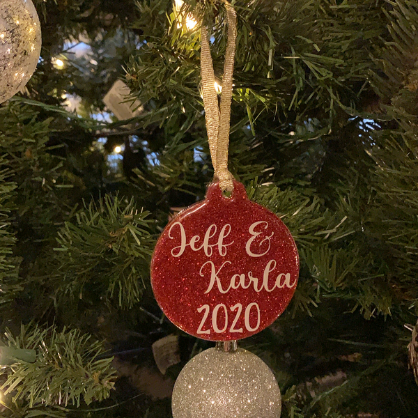 Name & Year Christmas Ornament