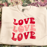 Love Love Love Smiley Long Sleeve T-Shirt