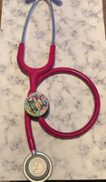 Floral Stethoscope Tag