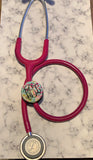 Floral Stethoscope Tag