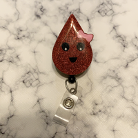 Blood Drop-Glitter Acrylic