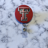 Red Texas Tech Button