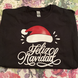 Santa Hat Feliz Navidad Youth T-Shirt