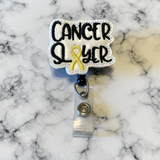 Cancer Slayer-Yellow Awareness Ribbon