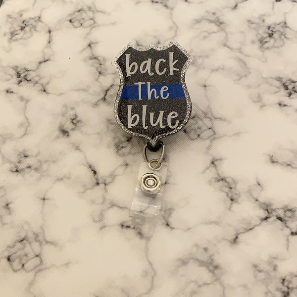 Back The Badge-Glitter Acrylic