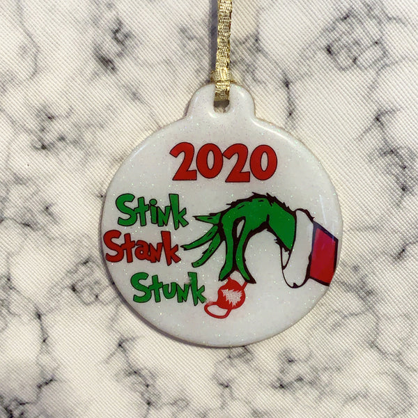 2020 Stink Stank Stunk Green Man Christmas Ornament