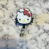 Hello Kitty Nurse- Glitter Acrylic