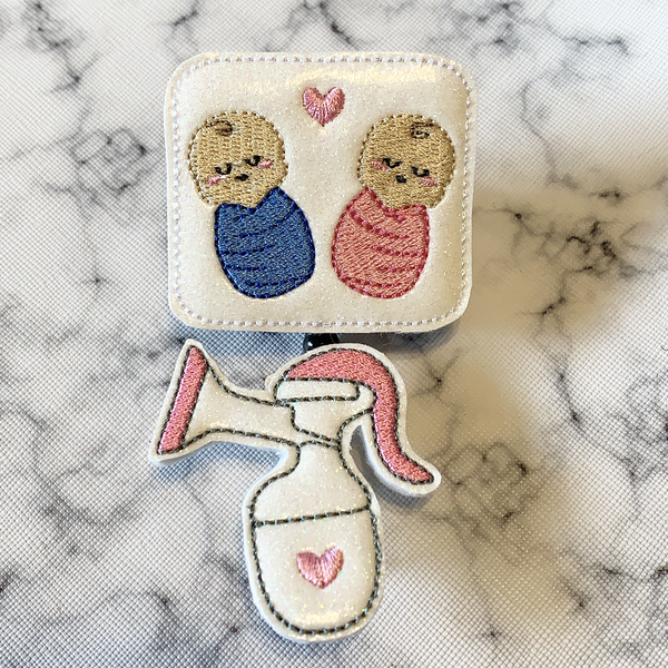 Twins Swaddled Rectangle & Breast Pump-2 Piece