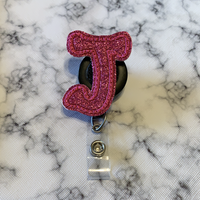 J Initial- Dark Pink