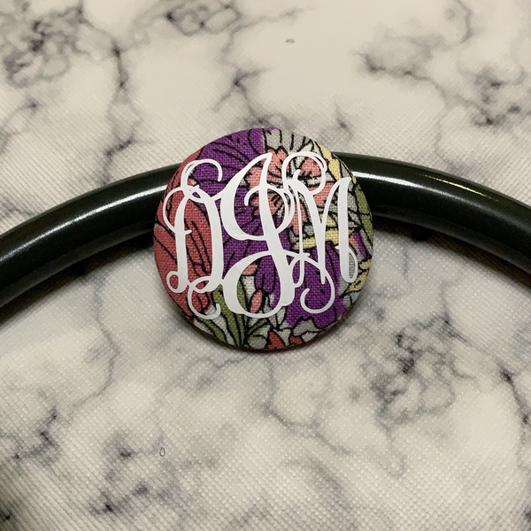 Floral Stethoscope Tag