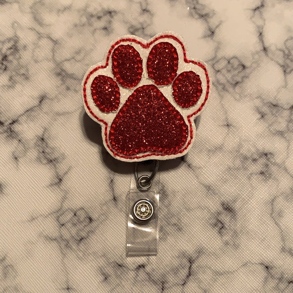 Paw Print- Red