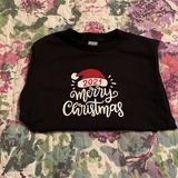 Santa Hat 2021 Merry Christmas Short Sleeve T-Shirt