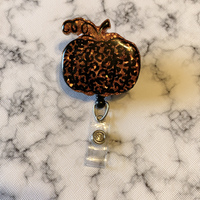 Cheetah Pumpkin- Glitter Acrylic